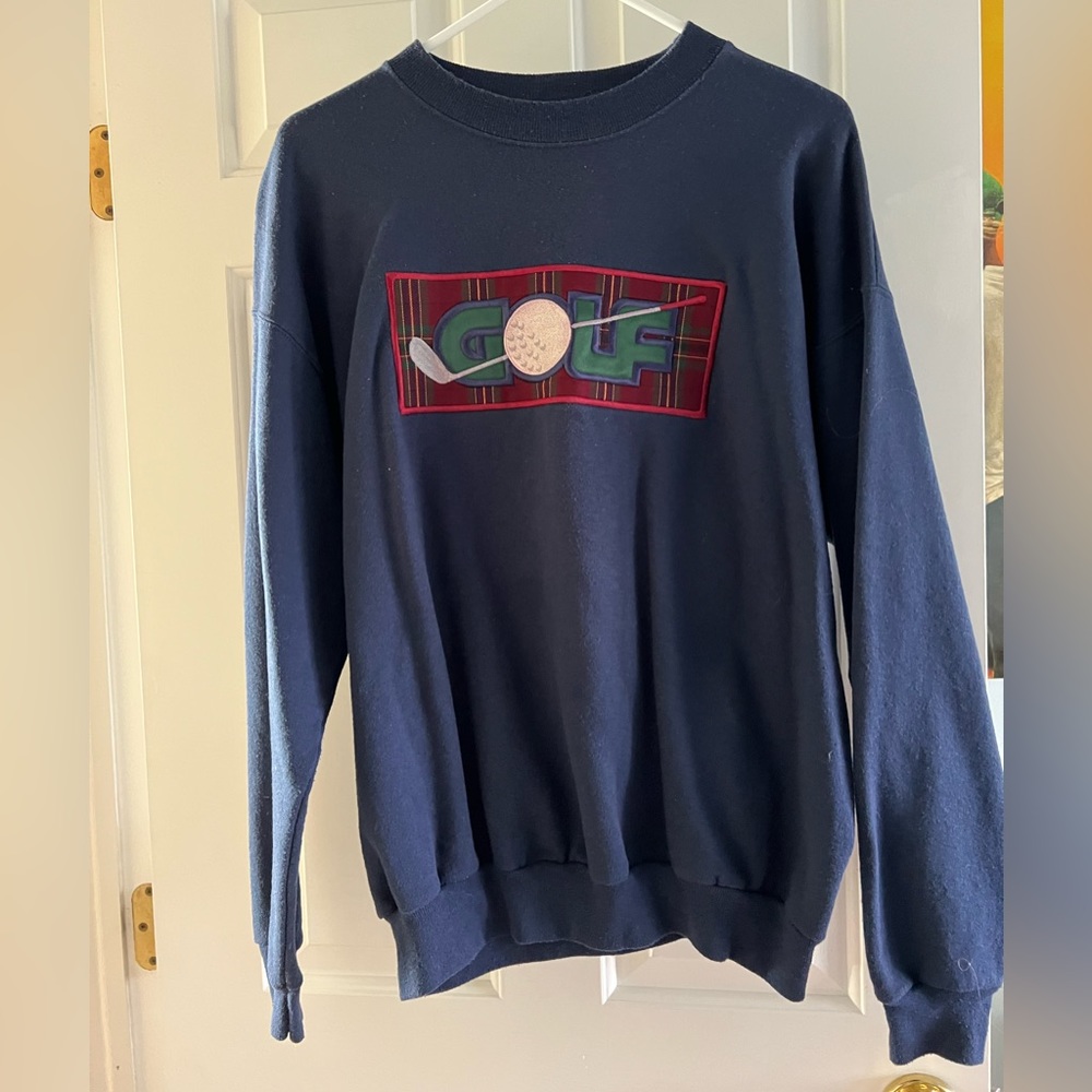Vintage blue golf crew neck sweatshirt